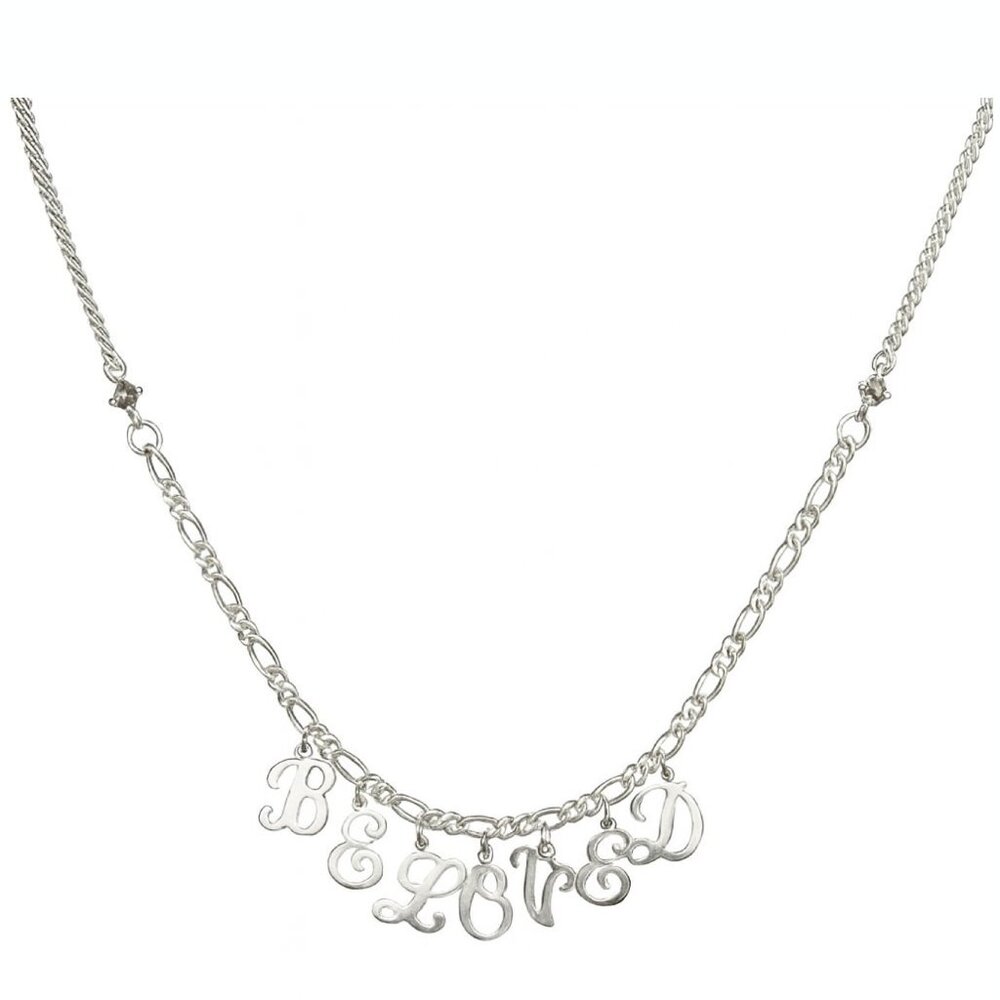 ANNA SHEFFIELD 925 Sterling silver dangle CHARM BELOVED NECKLACE NWT